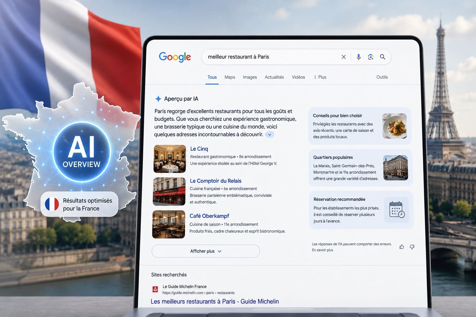 comment apparaitre sur google ai overview en france