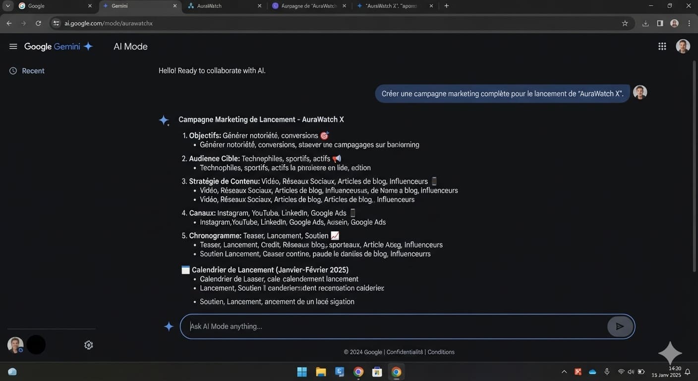 google ai mode interface