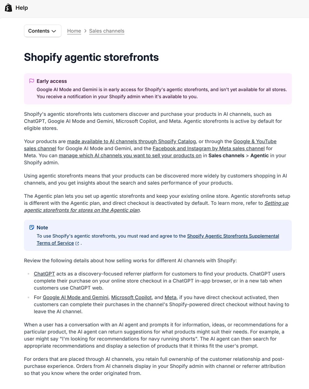 shopify agentic storefront